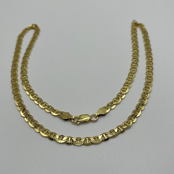 Mens Thick Gold Gucci Mariner Chain - 24" HEAVY - 925 Italy - Gold/Silver Avail - Picture 5 of 7